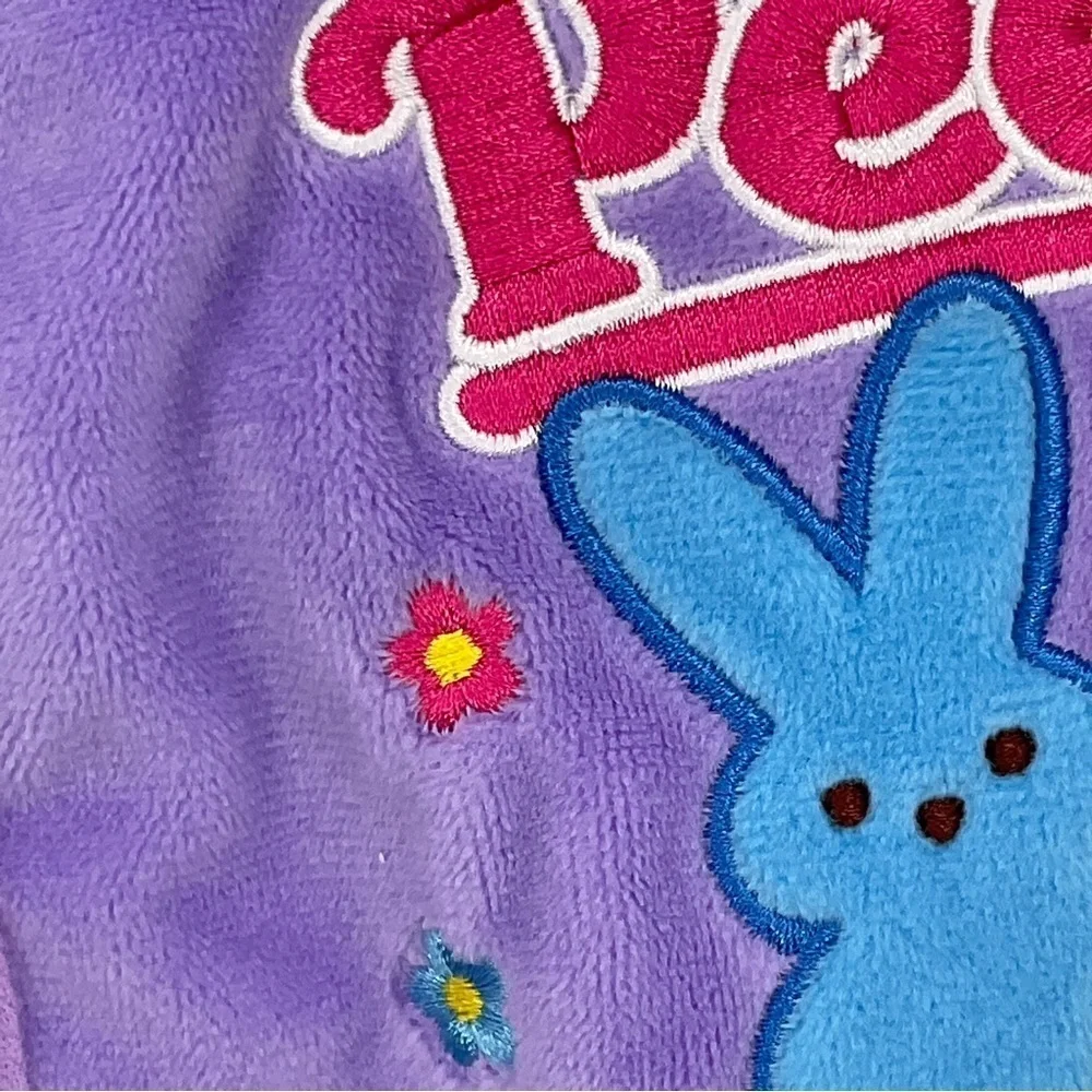 PEEPS Easter Baby Bib Soft Velour Purple Spring Flower 2023 Basket Gift Dan Dee